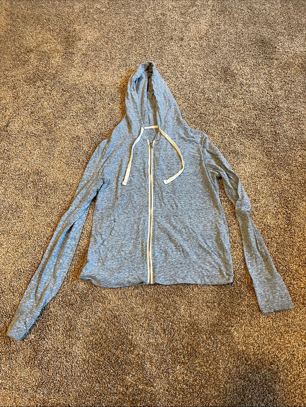 Heather Gray/Blue Long Sleeve Top